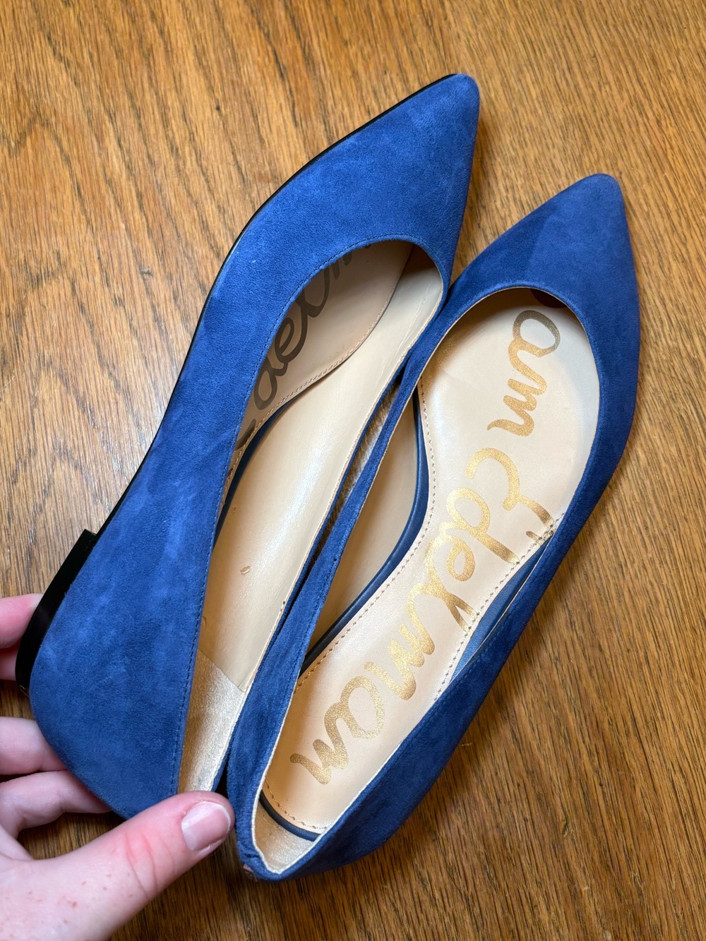 Sam Edelman Rae Blue Suede Pointed Toe Flats Women’s 7.5